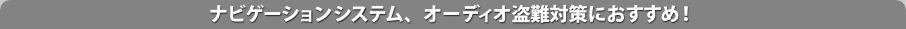 �i�r�Q�[�V�����V�X�e���A�I�[�f�B�I����΍�ɂ������߁I